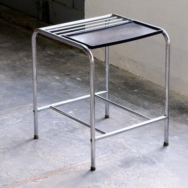 Bauhaus side table with bakelite shelf for the kitchen 