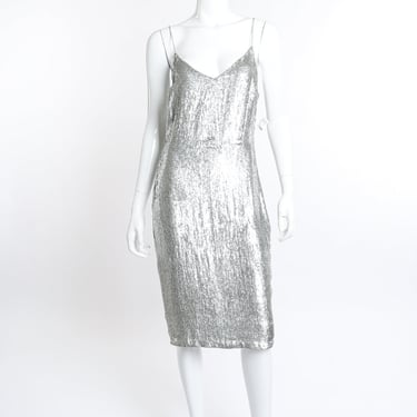 Strappy Metallic Sequin Dress