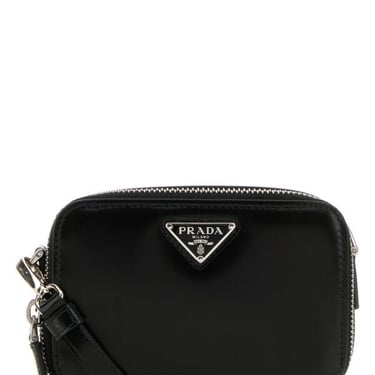 Prada Men Black Leather Crossbody Bag