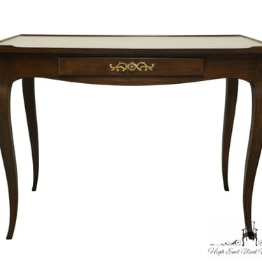 HENREDON FURNITURE Country French Provincial Bookmatched Walnut 40" Petite Writing Desk / Vanity 45-8101 