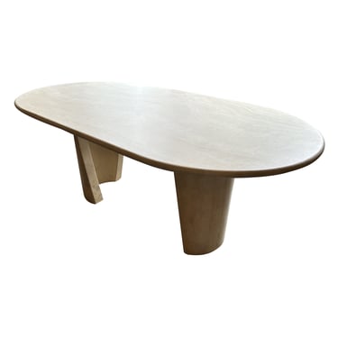 Travertine Oval Dining Table, Italy, 1970’s