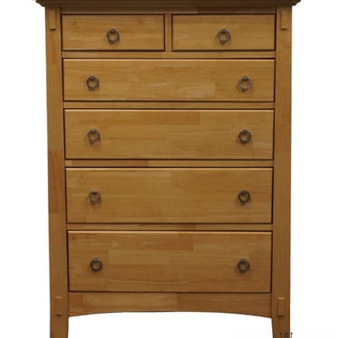 AMERICAN SIGNATURE Contemporary Minimalist Style 36" Blonde Wood Chest of Drawers 