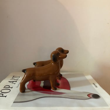 A Pair of two Vintage Ceramic Figures of Dachshunds / Vintage Ceramic Figures / Vintage Dog 