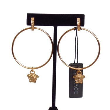 VERSACE- NWT 2024 Gold Medusa Hoop Earrings