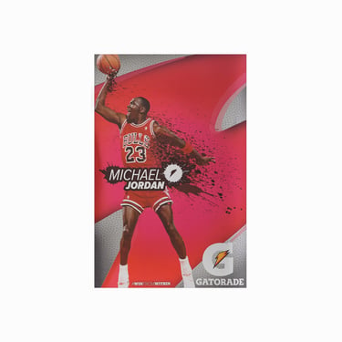 Michael Jordan Gatorade Poster Win From Withing Chicago Bulls 