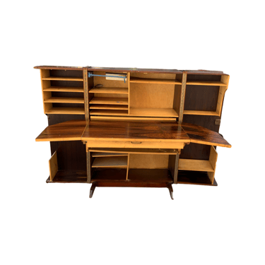 Incredible &quot;Magic Box&quot; Secrecy Desk by Mummenthaler and Meier in Rosewood and Mahogany