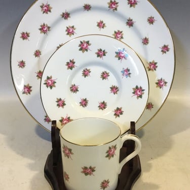 Aynsley Trio Dessert Plate Demitasse Cup & Saucer By Danbury Mint, tea party set, tea cup with desert dish, multicolored tea cups 