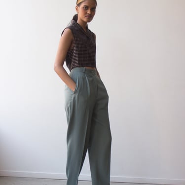 1980s Giorgio Armani Pleated Silk Trousers 