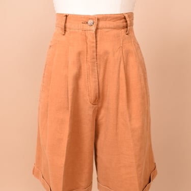 Ochre 90s High-Rise Pleated Shorts by Casual Corner, XS