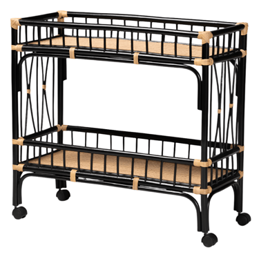 Bamboo & Rattan Bar Cart