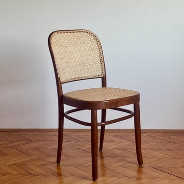 Rare Brown Dining Chairs Model Paga in Thonet Style / Vintage Dining Room Chairs / Designed in the style of Josef Hoffmann / 1970s 