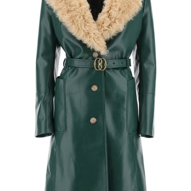 Bally Leather And Shearling Coat Women