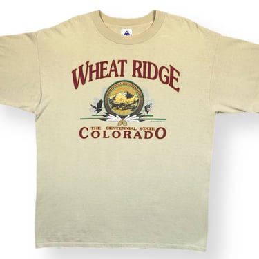 Vintage 90s Wheat Ridge Colorado “The Centennial State” Single Stitch Destination T-Shirt Size XL 