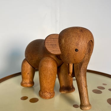 Kay Bojesen Solid Teak Elephant Circa 1960's Denmark