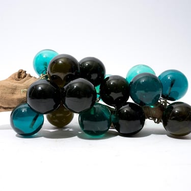 Midcentury Lucite Grapes, On Driftwood 