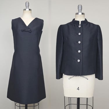 1960s Dress Set/ Deadstock I. Magnin Dress / 1960s Cocktail Dress / 1960s Dress Set /  Cocktail Suit / Party Dress / Size Large 