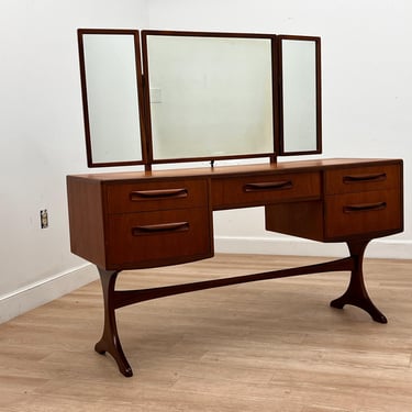 Mid Century Triple Mirror Vanity by G Plan 