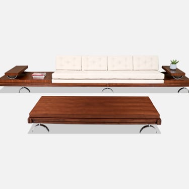California Modern Sofa with Coffee Table Set by Martin Borenstein