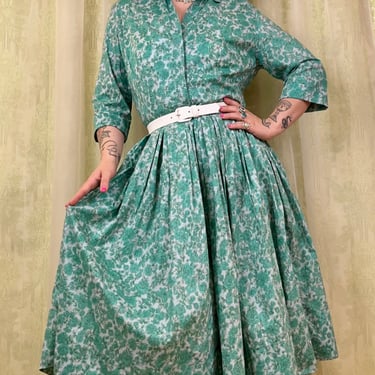 1950's Floral Abercrombie & Fitch Dress