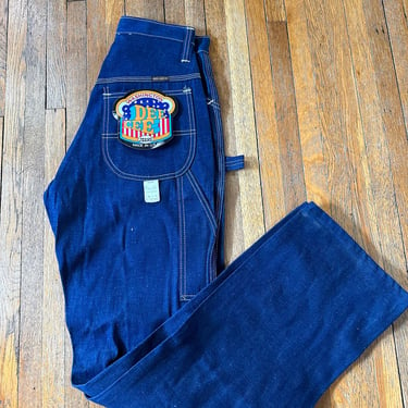 25x33 NWT Dee Cee Jeans Painters Carpenter Pants 70s Dark Wash Blue Deadstock 