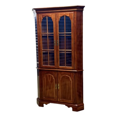 Vintage Knob Creek by Ethan Allen Cherry Corner Cabinet 