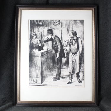 Honore Daumier (1808-1879) Original Lithograph 'imp. Bertauts, Paris'; 