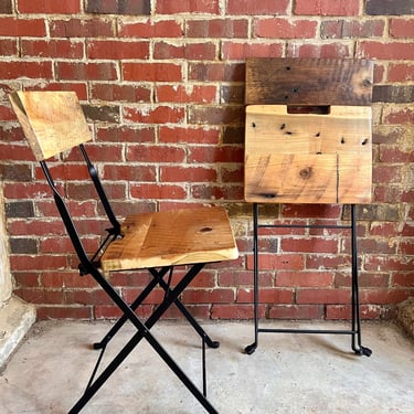 Classy and Convenient Folding Chairs, Rustic, Reclaimed Wood Folding Chairs 