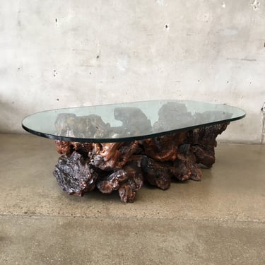 Mid Century Modern Burlwood Coffee Table