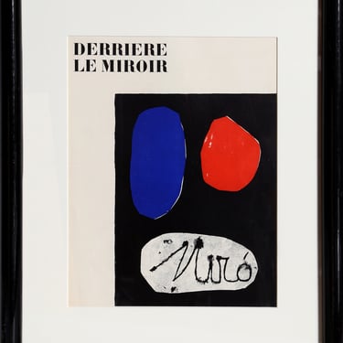 Joan Miro, Derriere le Miroir (Cover), Lithograph 