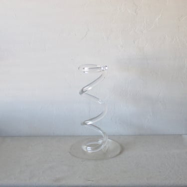 Dorothy Thorpe Style Twisted Lucite Acrylic Umbrella Walking Stick Stand 