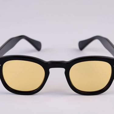 Large - New York Eye_rish Causeway Glasses Black with Yellow lenses 