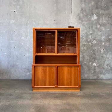 Vintage Danish Cabinet With Tambour Doors