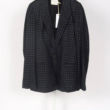 12825_My Jacket - Batavia Check Boxy Jacket - Nero