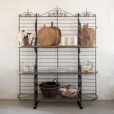 Early 20th century French wrought iron baker’s rack