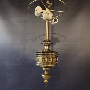 Vintage Mid Century Brass Swag Light 10