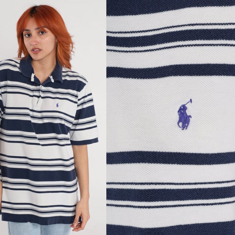 90s Ralph Lauren “BEACH CAMP” Navy L VTG 90s Polo Ralph Lauren Navy Blue Canvas Deck Boat Shoes