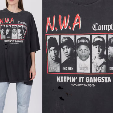 Vintage NWA Keepin' It Gangsta Street Dreams T Shirt - 3XL | Y2K Streetwear Oversize Compton Graphic Rap Tee 