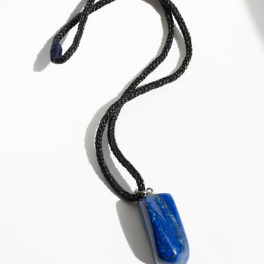 Lapis with Braided Leather and Silk