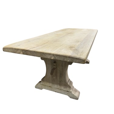 French 1940's Bleached Oak Console/Dining Table