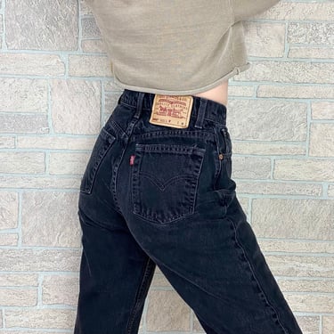 Levi's 550 Black Jeans / Size 25 26 