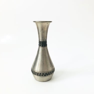 Mid Century Pewter Vase - Made in Norway 