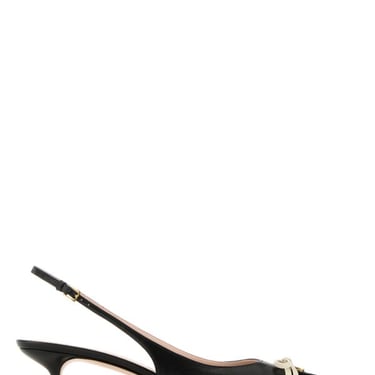 Valentino Garavani Women Black Leather Vlogo Pumps