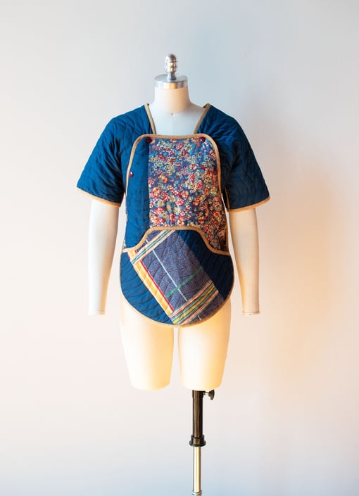 1980s Reversible Quilted Top | Jeanne Marc 