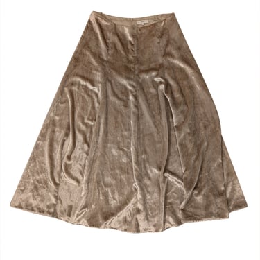 Vince - Champagne Beige Crushed Velvet Skirt Sz 10