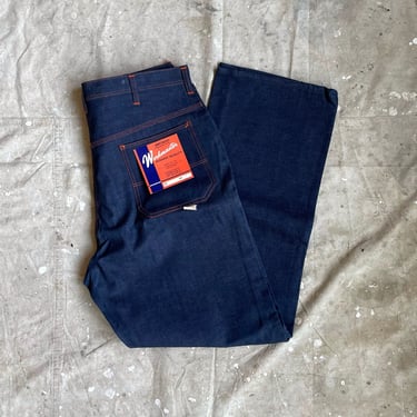 Size 38x34 1950s 1960s Workmaster by Spiegel New Old Stock Flannel Lined Carpenter Denim Dungaree Jeans 2180 