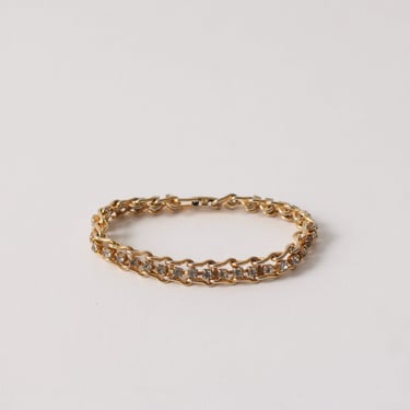 Vintage Rhinestone Hook Link Bracelet