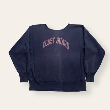 Vintage 1980’s Coast Gaurd Champion Reverse Weave Distressed Sweatshirt