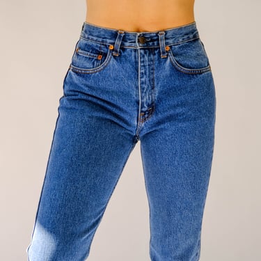 Vintage 90s LEVIS 534 Medium Wash High Waisted Slim Fit Jeans Unworn New w/ Tags | Made in USA | Size 26x33 | 1990s LEVIS High Waisted Denim 