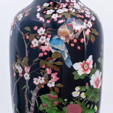 Monumental Japanese Imperial Cloisonné Enamel Vase