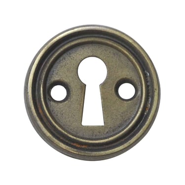 Brass Plated Steel Vintage Keyhole Cover